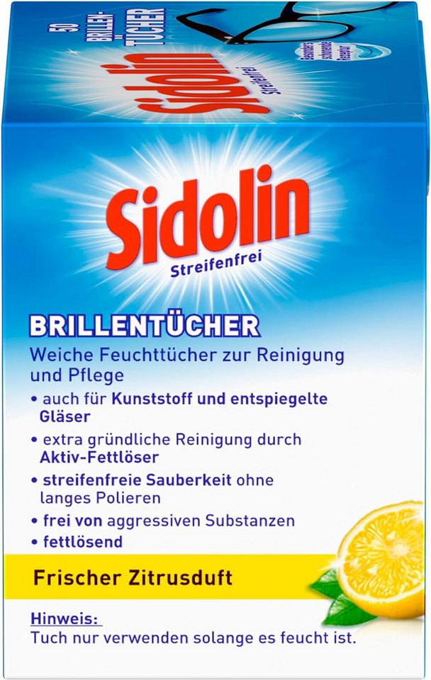 Brillenputztuch 100 % Vlies getränkt weiß 50 St./Pack.