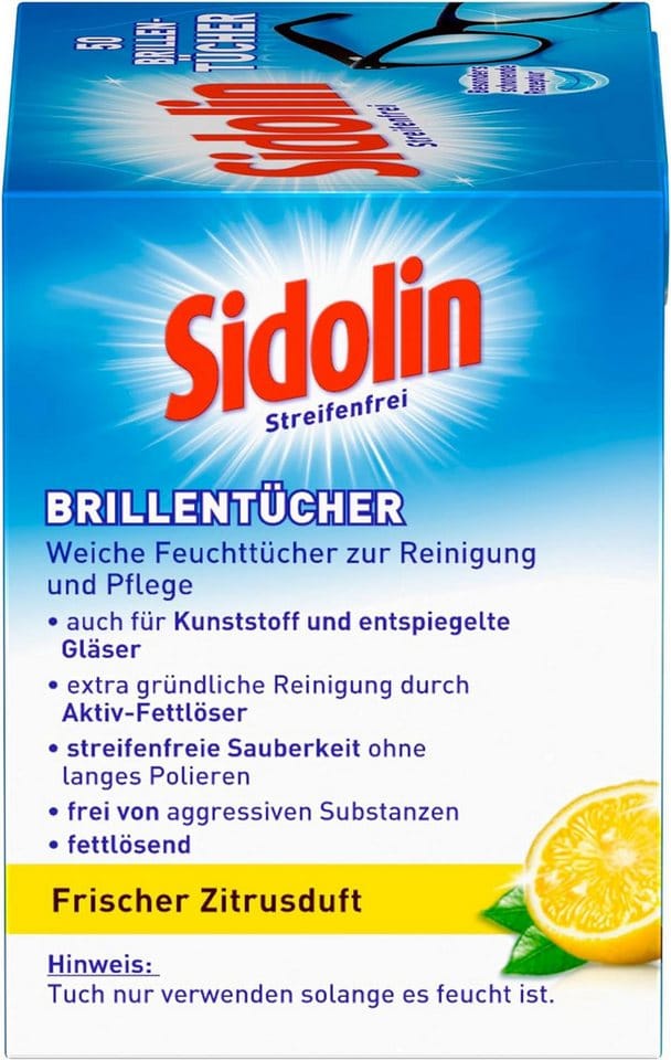 Brillenputztuch 100 % Vlies getränkt weiß 50 St./Pack.