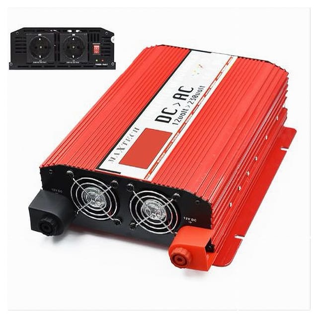 Maxtech - Trade Shop - Wechselrichter 12V auf 230V Spannung 1000W Wohnmobil Auto HB1000-12V -