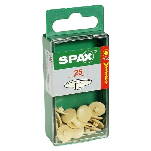 Spax - Abdeckkappen beige zum stecken - 25 Stk. Abdeckkappen