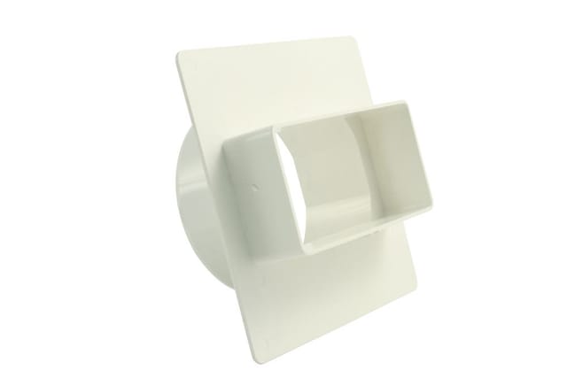 Marley - Flachkanal 110 Adapter rund / eckig Rohranschluss, ø 100 mm weiß Flachkanäle
