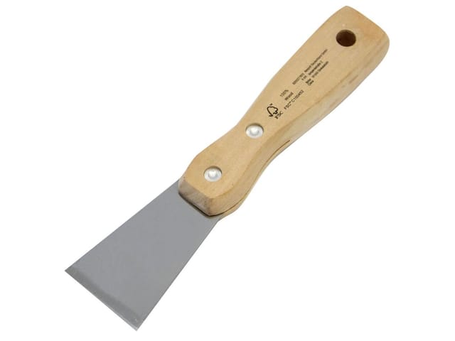 Glasschaber / Glaskeramikfeldreiniger mit Holzgriff - Nespoli