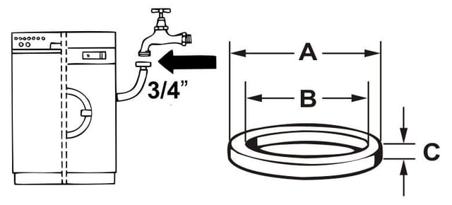 Gummidichtung Für Maschinenzulauf 3/4'' Dichtungen - Cornat