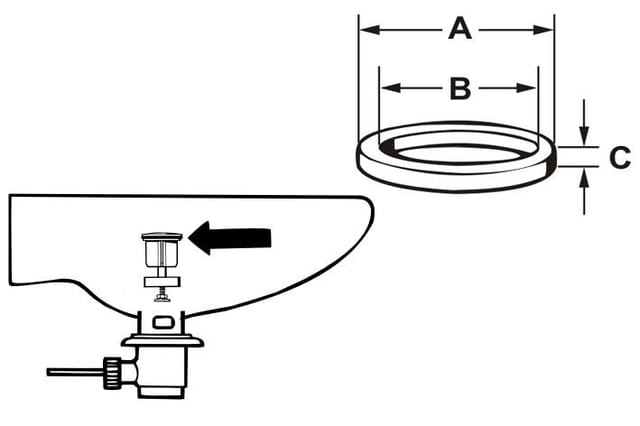 Cornat O-Ring für Excenter-Stopfen Ø 38 mm Dichtungen