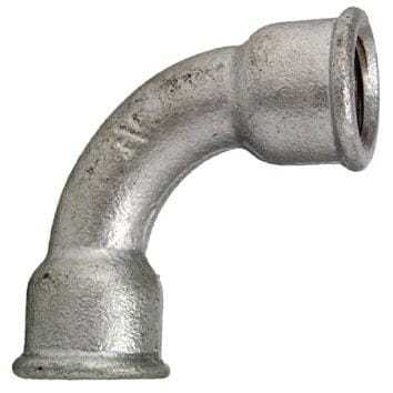 Cornat - Temperguss-Bogen 90° 1/2 '' 2 Muffen verzinkt Bogen