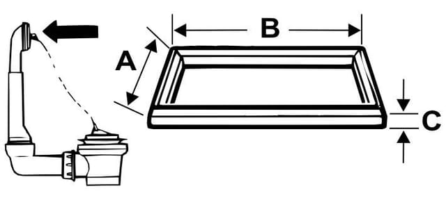 Gummi-Flachdichtung für Spültisch-Überlaufventil Flachdichtung - Cornat