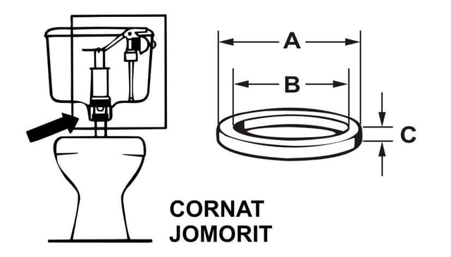 Ablaufdichtung für Cornat und Jomo Spülkasten - Conmetall