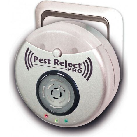 Pest Reject Pro Repulse Power Schädlingsbekämpfungsmittel: Ultraschall- Und Elektromagnetisches Schädlingsbekämpfungsmittel, Graue Farbe, Deckt 200 M² Ihres Zuhauses Ab, Integriertes Nachtlicht