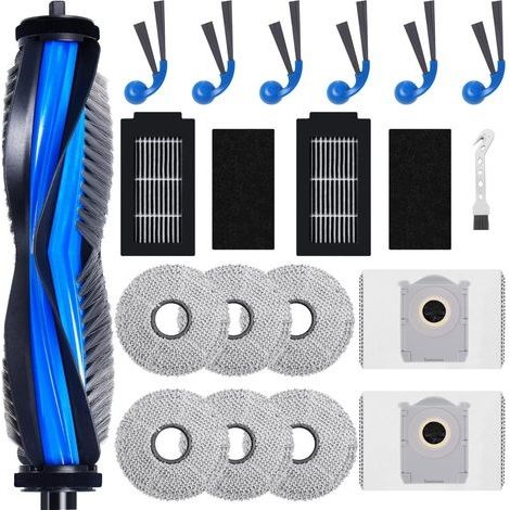 Zubehörset Für Den Ecovacs Deebot T30c Omni / T30c Omni Gen2 Saugroboter, 1 Hauptbürste, 6 Seitenbürsten, 2 Filter, 6 Tücher, 2 Staubbeutel, 1 Reinigungsbürste