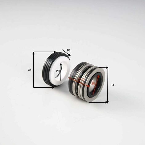 Gleitringdichtung Für Poolpumpen – 20 Mm Innendurchmesser – 35 Mm Außendurchmesser – Kompatibel Mit Hayward Power Flo Ii