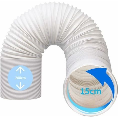 Flexibler Abluftschlauch Für Mobile Klimaanlagen – Durchmesser 13/15 Cm – Länge 150/200 Cm – Verstärktes Pp-material – Hitzebeständig Und Korrosionsbeständig