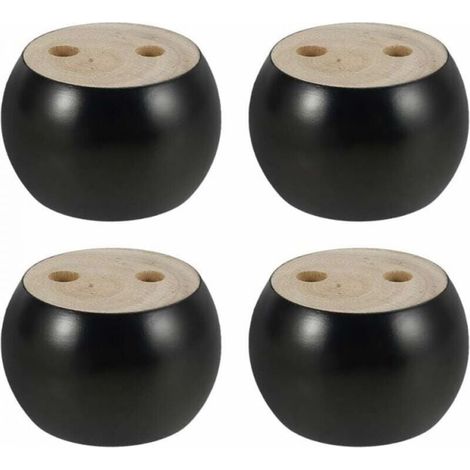 Runde Möbelbeine Aus Eukalyptusholz – 4er-set, 5 Cm Hoch, Schraubbefestigung, Feuchtigkeitsbeständig, Für Sofa/bett/sessel