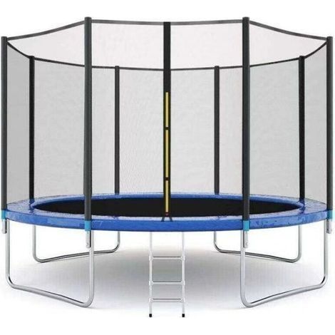 Fenh Trampolin-sicherheitsnetz Für Kinder, Drinnen/draußen, Für Heimtrampolinen, Sicherheitsnetz Für Erwachsenenbetten – 2,4 M, 6 Stangen, 1 Stück