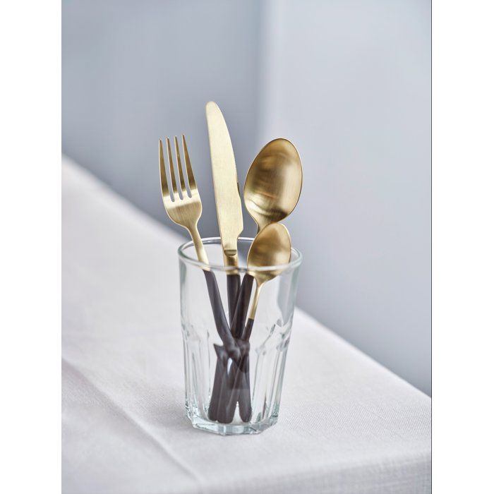 Besteck - Cosy & Trendy - Olivia 16 Teile - Champagner/schwarz - Elegantes Design