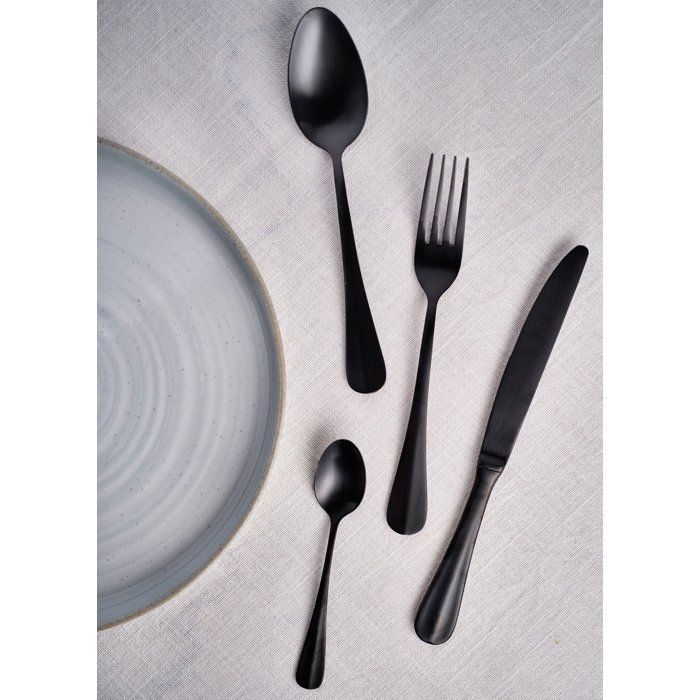 Besteck - Cosy & Trendy - Eva 24 Teile - Schwarz Matt - Edelstahl - Modern