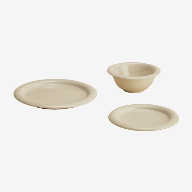 SKLUM 12-teiliges Geschirrset aus New Bone China Rylvane Beige Tapioca