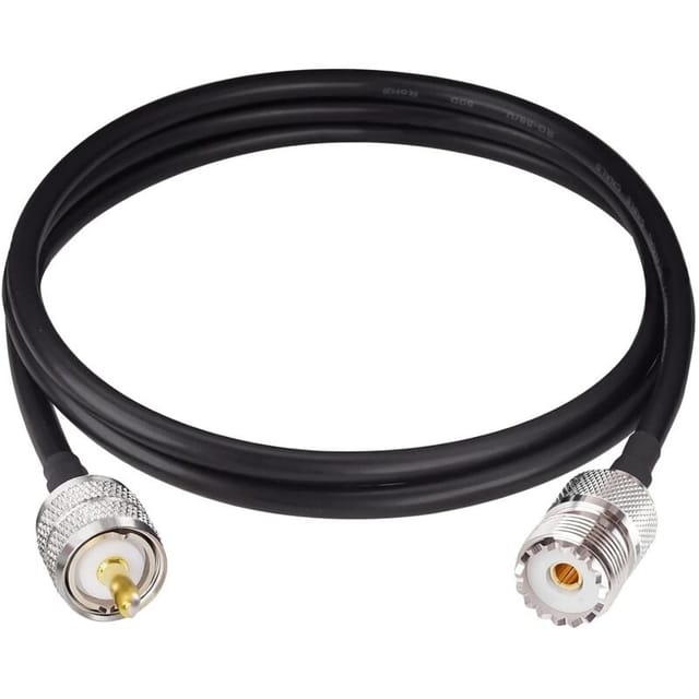 M Langes Uhf-koaxialkabel, Pl259-stecker Auf So239-buchse, Verlustarm, Rg58-draht