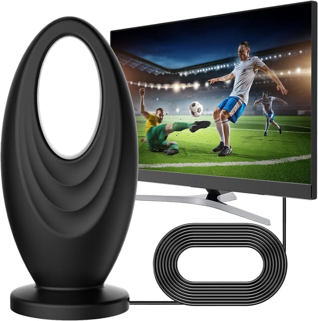 Hochleistungsfähige digitale HD-Zimmerantenne, kostenloser Empfang von HD-Sendern für Smart- und ältere Fernseher, hervorragende Signalstärke bei