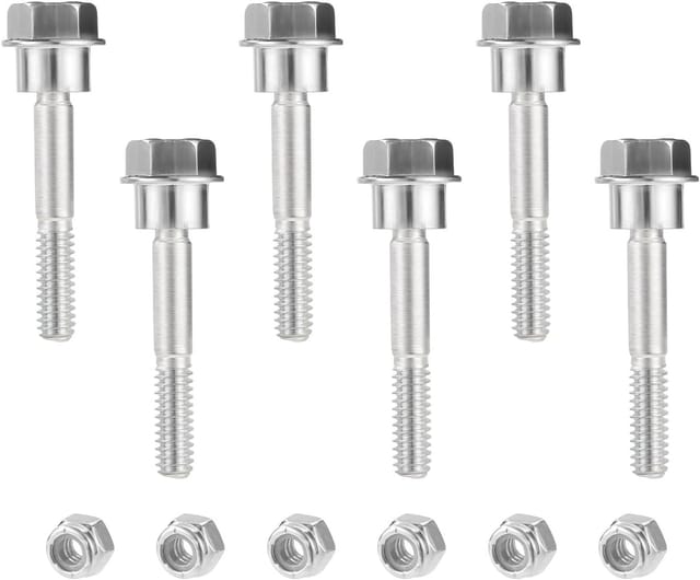 Sortiment mit 6 Scherbolzen für Schneefräse 580790401 - Transparente Schraube mit 6 Sechskantmuttern - Ersatzteile für Husqvarna 2-stufige Schneefräse