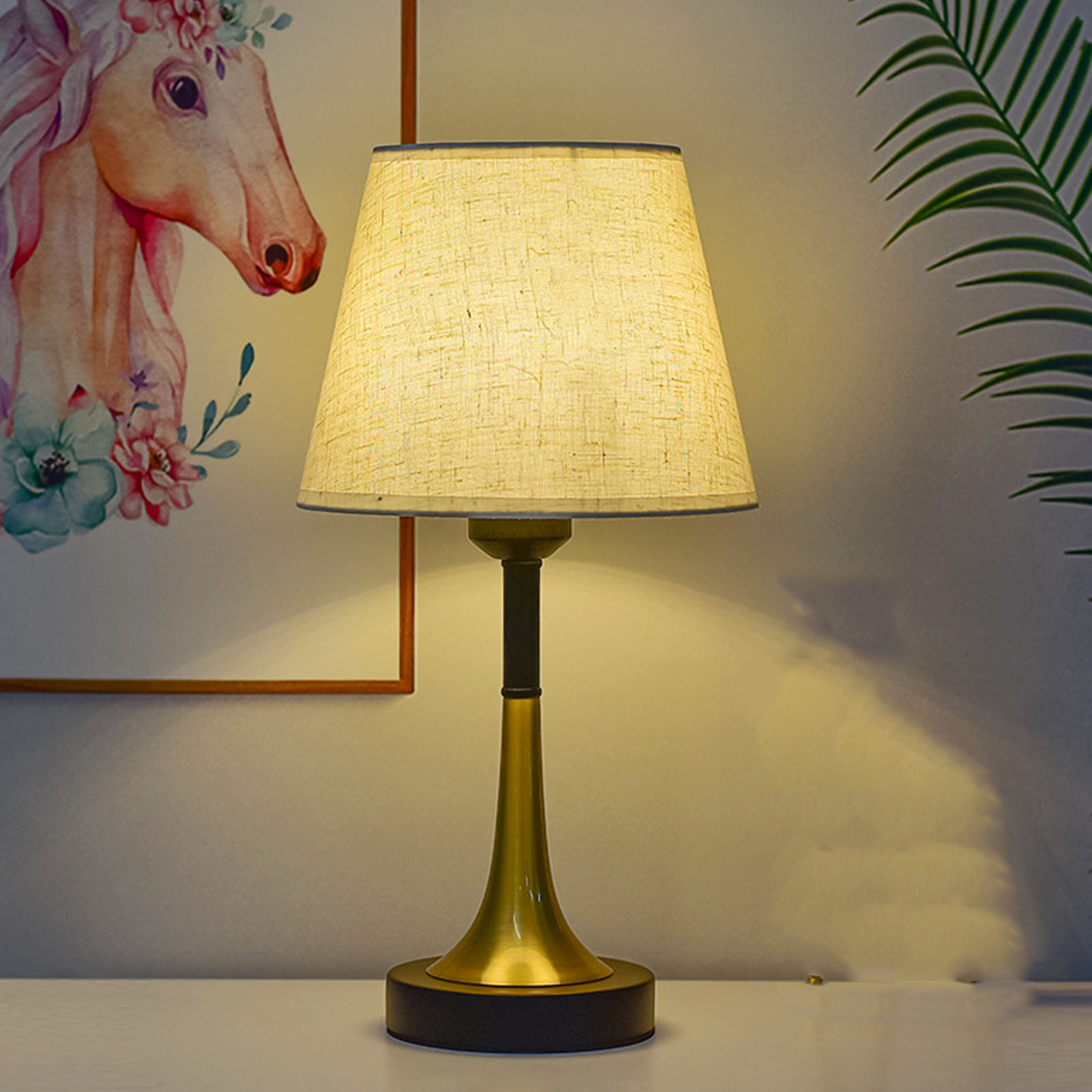 Nachttischlampe Im Europäischen Retro-stil, Kreative Und Schlichte Nachttischlampe, Led-nachtlicht Mit Fernbedienung