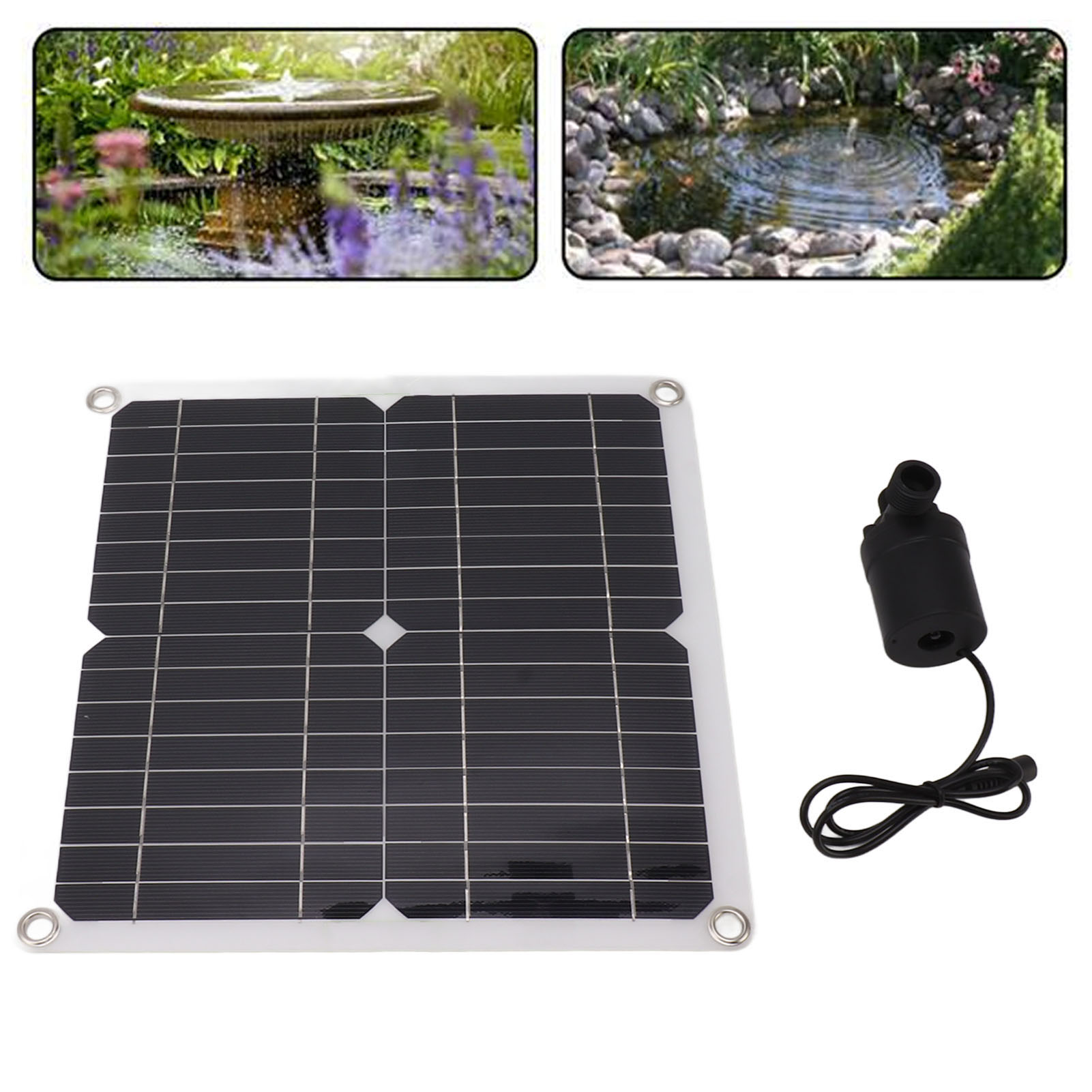 100-w-solarpanel Mit Batteriekasten, Dc12v 22w Wasserpumpe Für Gartenarbeit Und Bewässerung, Unterbrechungsfreie Stromversorgung.