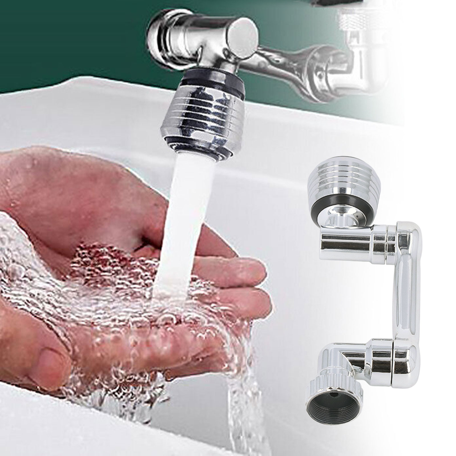 1080° Drehbare Abs-wasserhahnverlängerung Mit Roboterarm, Belüfter Und Integriertem Wasserfilter