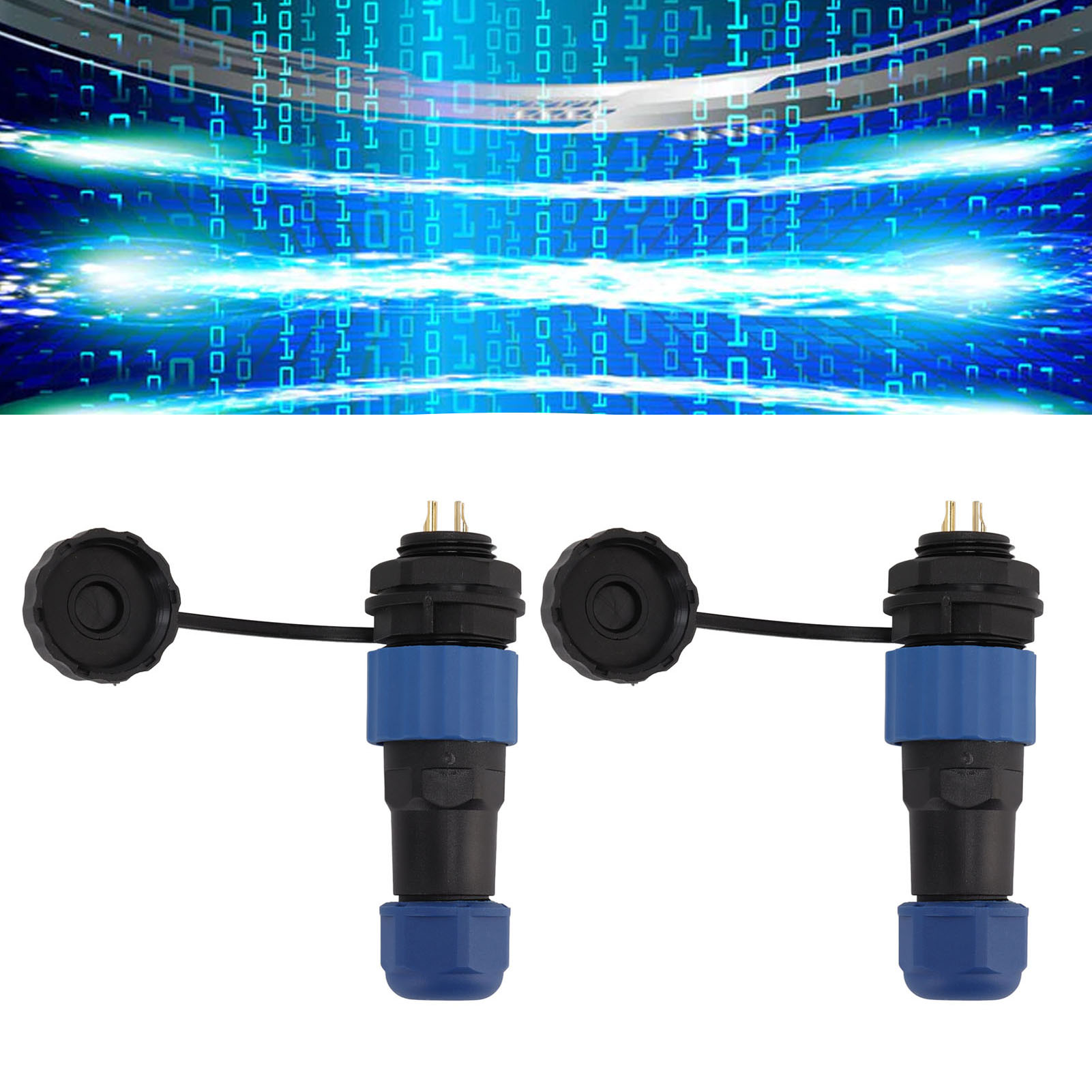 Verkauf Von 2 Wasserdichten Ip68-luftfahrtsteckverbindern (stecker Und Buchse), Sd16-kern, Männliche Und Weibliche Überwurfmutter, G3/8sd16-2-steckverbinder, Überwurfmutter