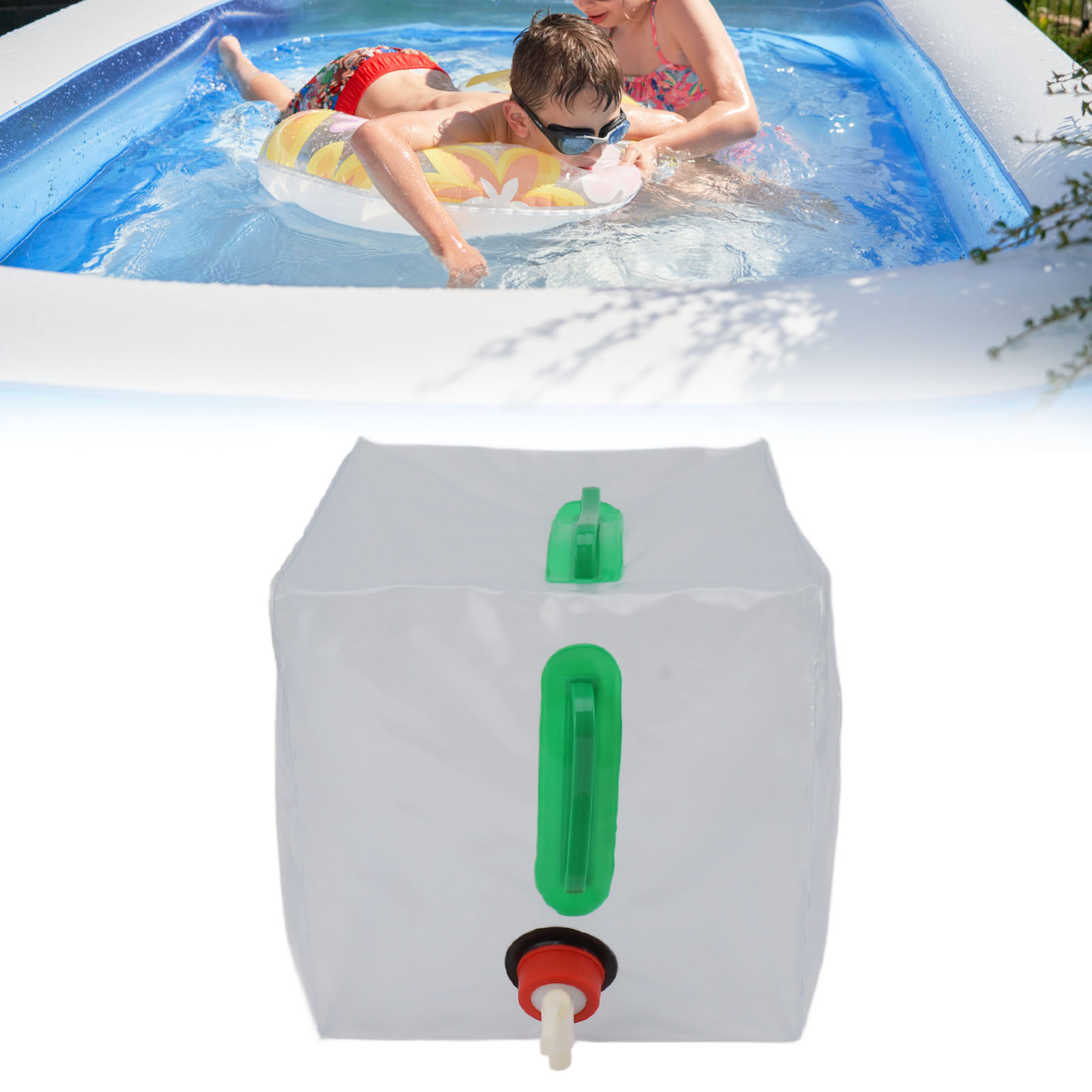 20-liter-sandsack, Transparent Und Faltbar, Für Schwimmbäder, Mit Zwei Tragegriffen Für Einfachen Transport Und Handhabung, Modell 1