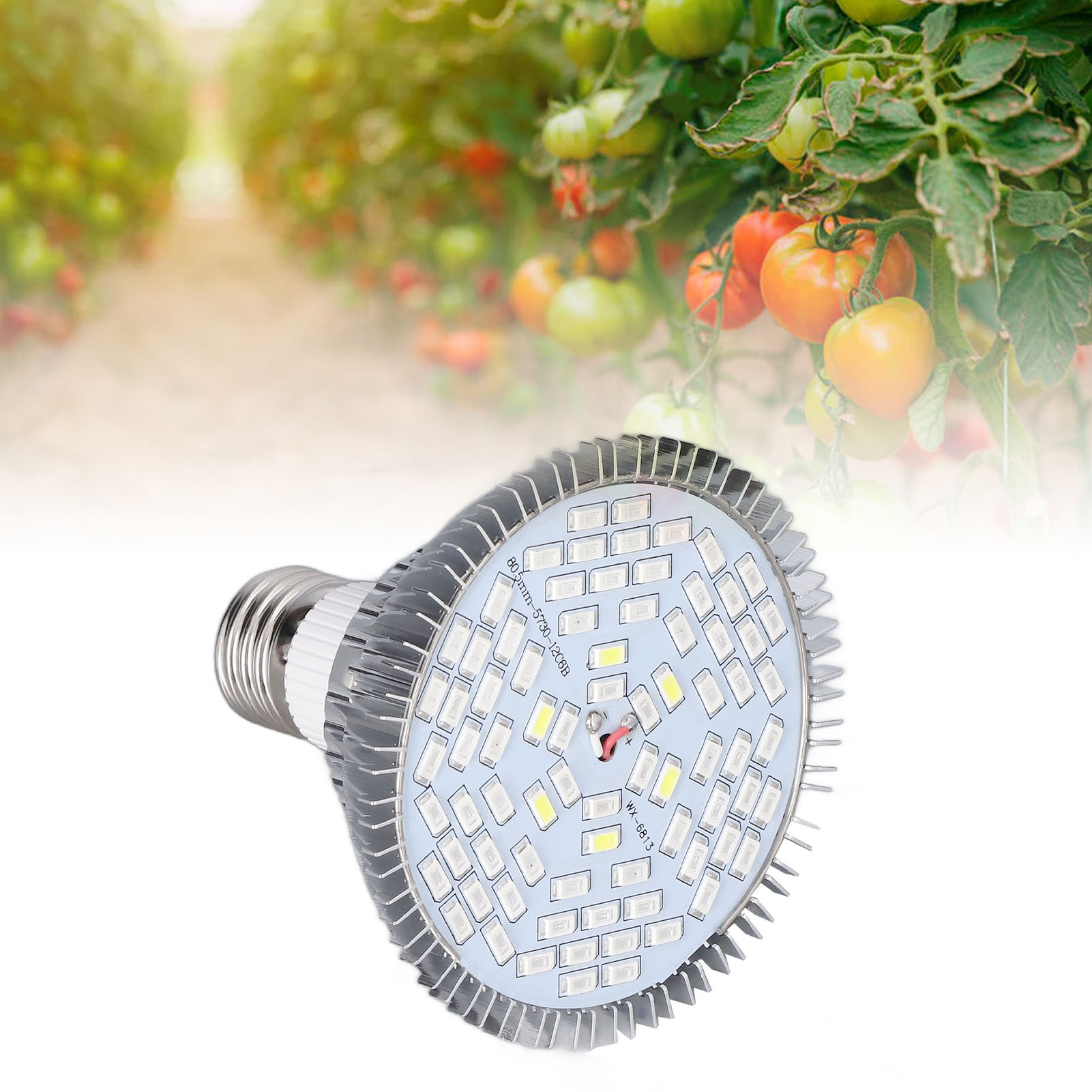 Led-pflanzenlampe Für Sukkulenten, Aluminiumsockel 5730, Für Sämlinge Und Sukkulenten, 85–265 V, E27–50 W, 78 Leds