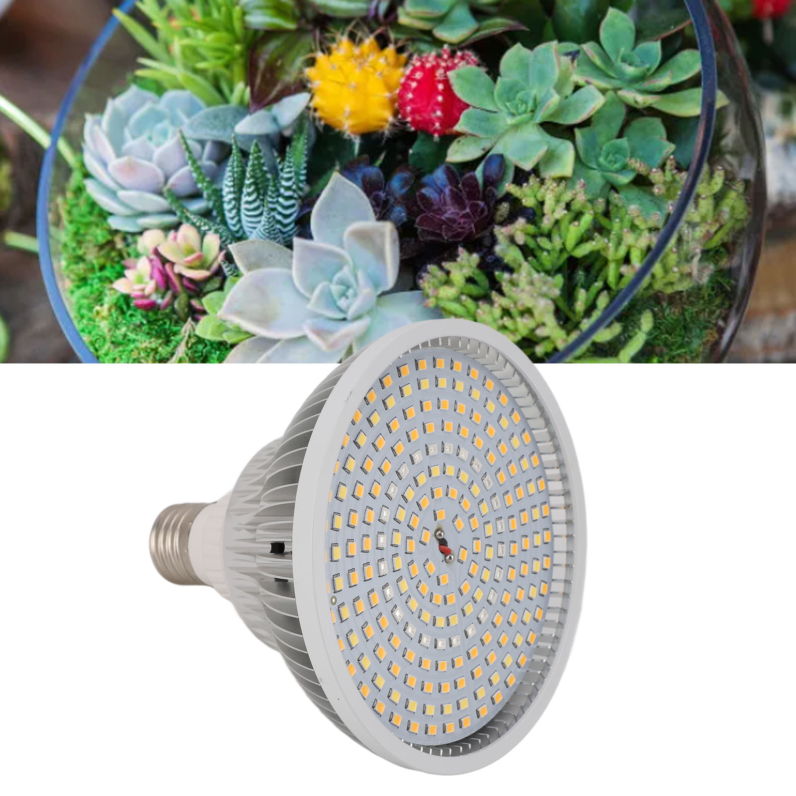 E27 200 Led Vollspektrum-zusatzlampe Für Sukkulenten, Topfpflanzen Und Sämlinge.
