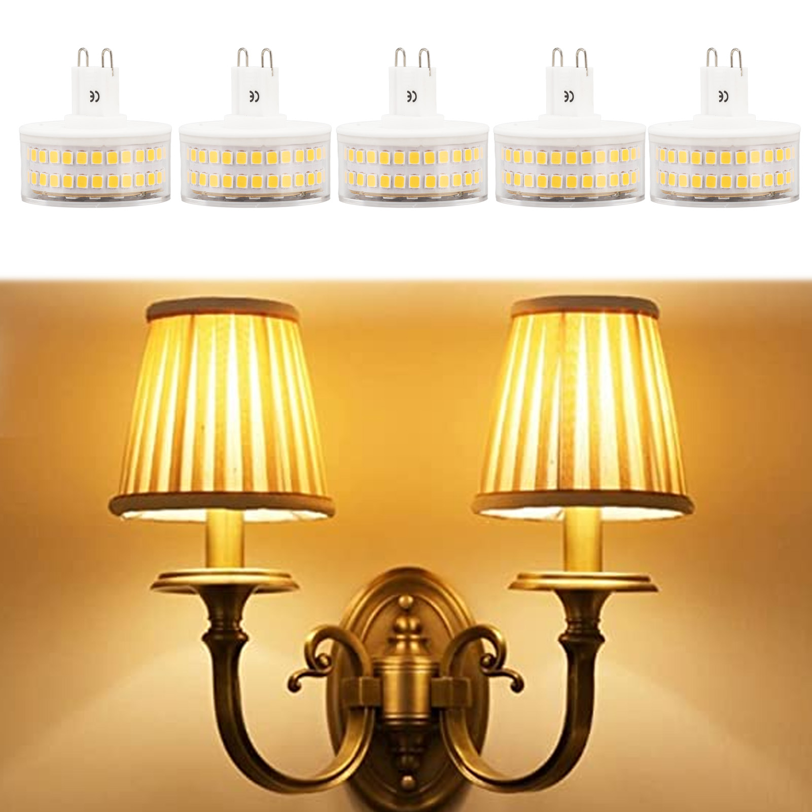 5-watt-g9-led-lampe, Flimmerfrei, Warmweißes Licht (3000 K). G9-led-lampen Werden Für Pendelleuchten, Deckenleuchten Und Wandleuchten Verwendet.