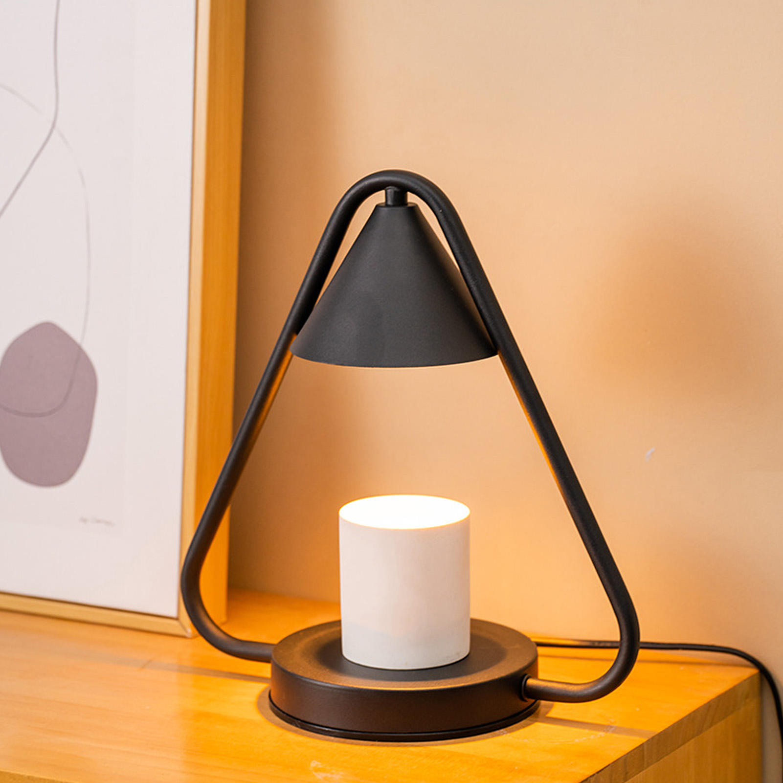 Aromatherapie-tischlampe Mit Kerze, Duftkerze Zum Schmelzen Ätherischer Öle, Verstellbare Kerzenlampe, Nachttischlampe Fürs Schlafzimmer, Wohnaccessoires, Aromatherapie-lampe Gemäß Europäischen Standa