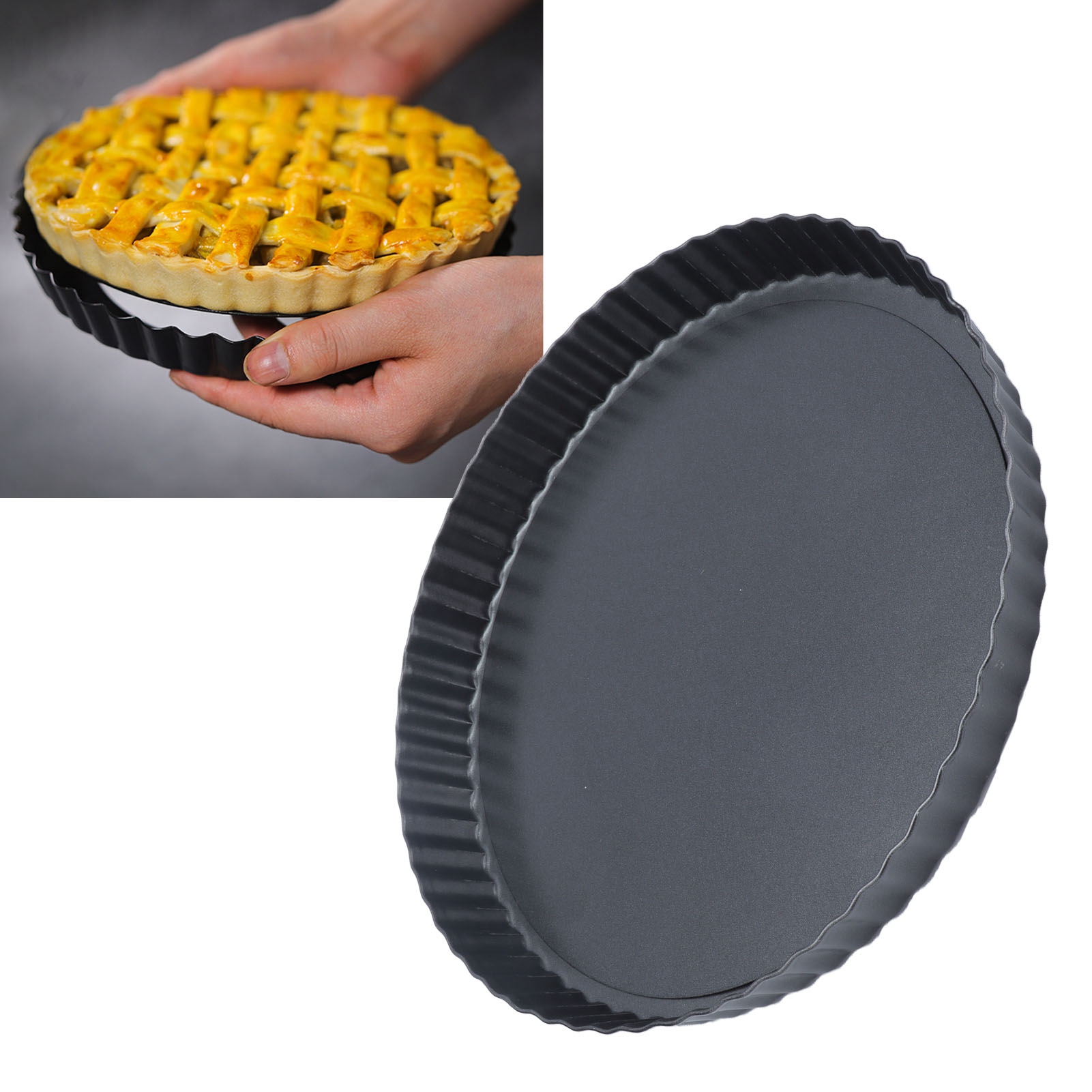 23 Cm Große, Chrysanthemenförmige Springform, Rundes, Antihaftbeschichtetes Backblech Aus Kohlenstoffstahl Mit Gewelltem Rand, Pizzablech, 23 Cm Große, Chrysanthemenförmige Springform
