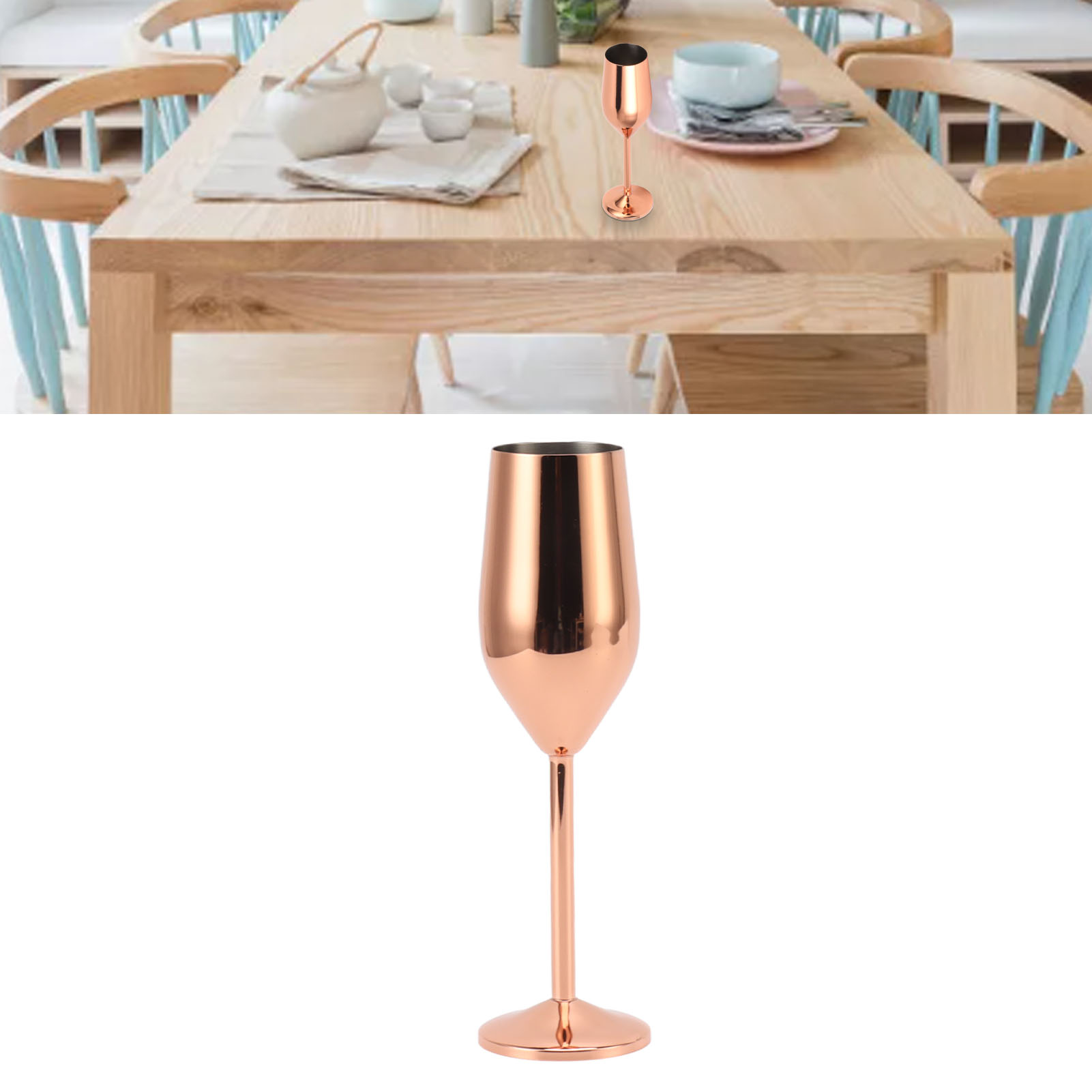 Stielgläser Aus Edelstahl, Originelle Weingläser Für Bars, Champagnerkelche