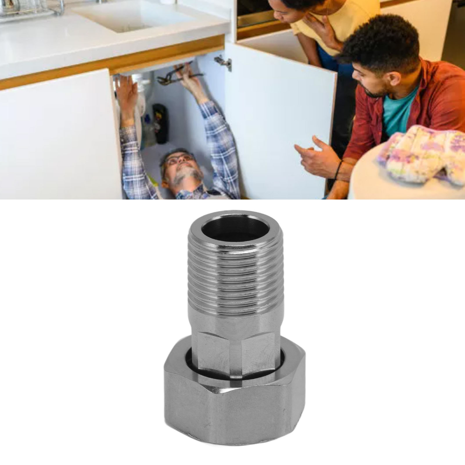 Sanitärarmaturen, Edelstahl-wasserzähleranschlüsse, Adapter, Rohrverbindungsstücke, 4/8" Auf 6/8" Umrüstung.