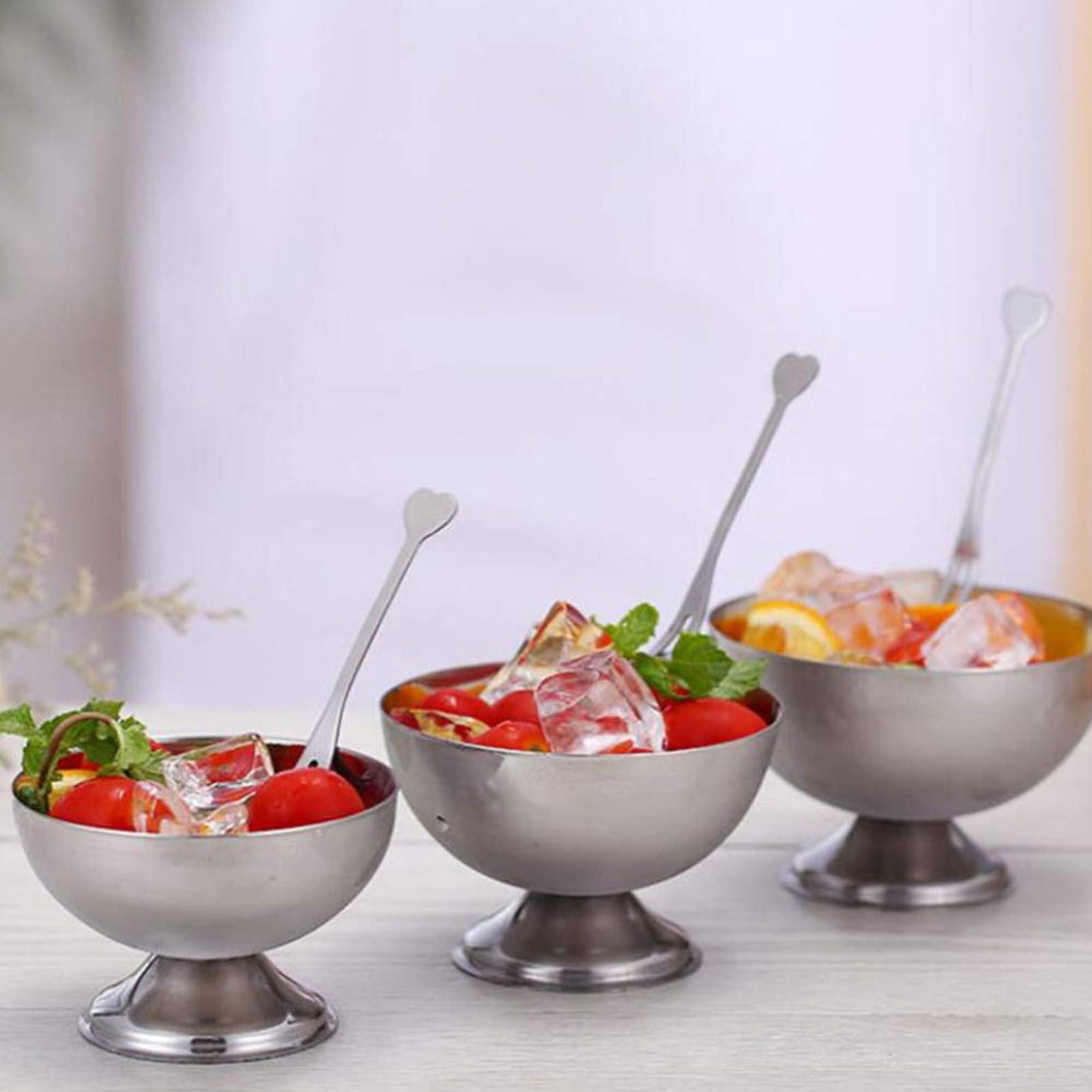Eisbecher Aus Edelstahl, Salatschüssel, Eisschale, Vorspeisenschale, Eisbecher, Kleine Größe 150 Ml