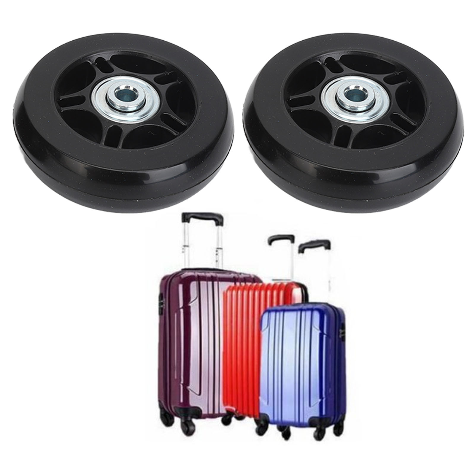 Lenkrollen Aus Gummi, Geräuscharme Kofferrollen, Trolleyrollen, Universal-reisekofferrollen, Lagerreparatur, Ersatz Für Gepäckrollen, 7019 Mm Rollen, 2 Stück Pro Paar Mit Zubehör.