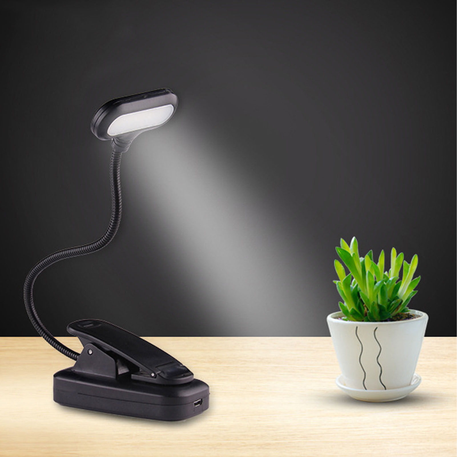 Led-schreibtischlampe Mit Klemme, Tragbare Lampe Mit Laptop-akkufach, Led-schreibtischlampe Für Zuhause, Augenschutzlampe