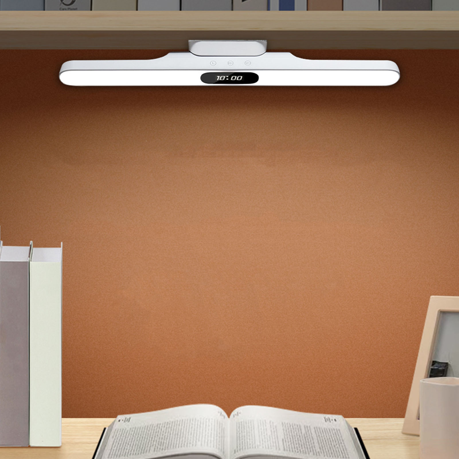 Wiederaufladbare Led-nachtlampe Zum Lernen Und Lesen, Magnetische Uhr Mit Langem Streifen – Cooles Licht
