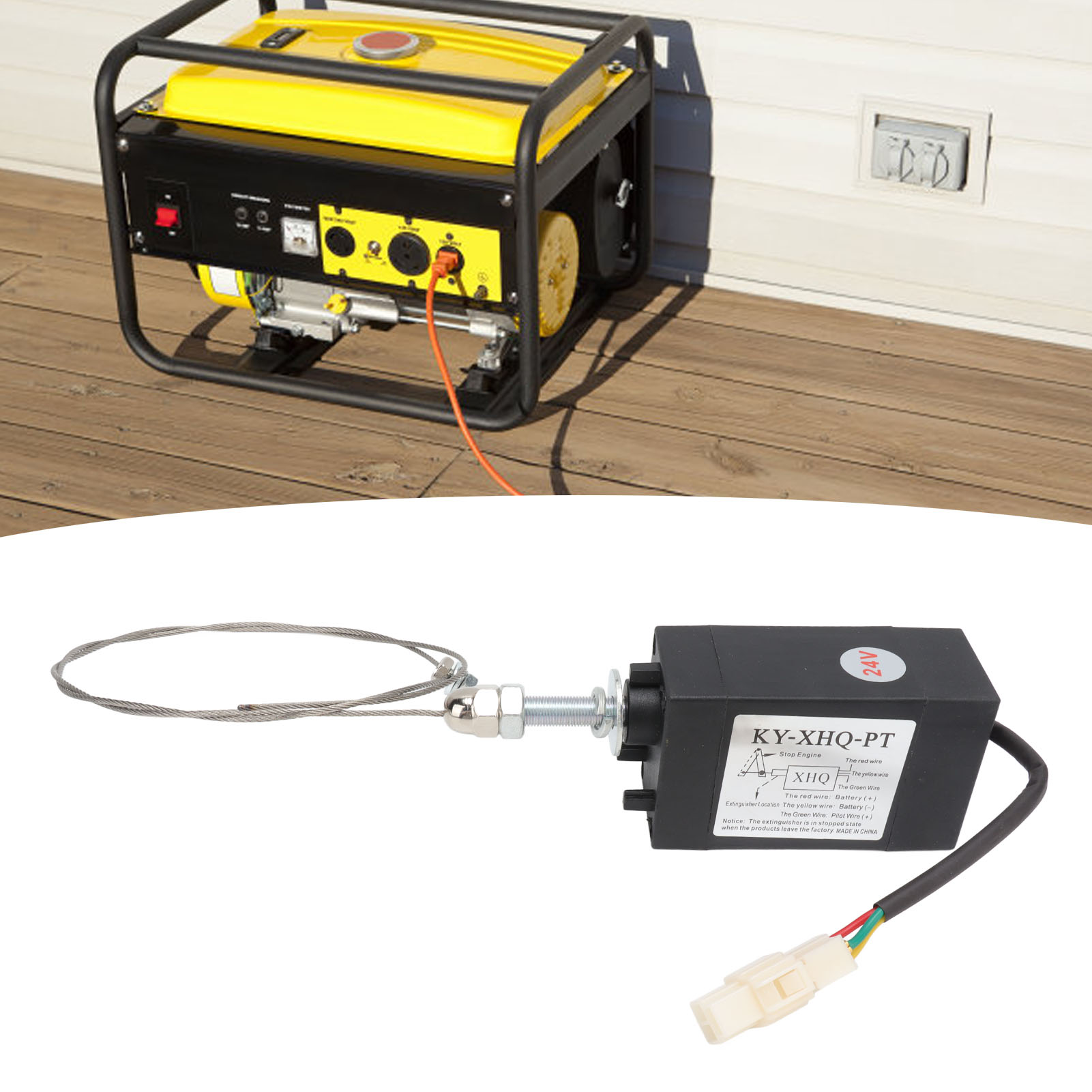 Elektronische Flammendurchschlagsicherung Für Xhq-pt Dieselgenerator, Automatischer Flammendurchschlagsicherungs-zugring, Absperrmagnetventil, 24v-betrieben, Normalerweise Offener Typ, 24v.