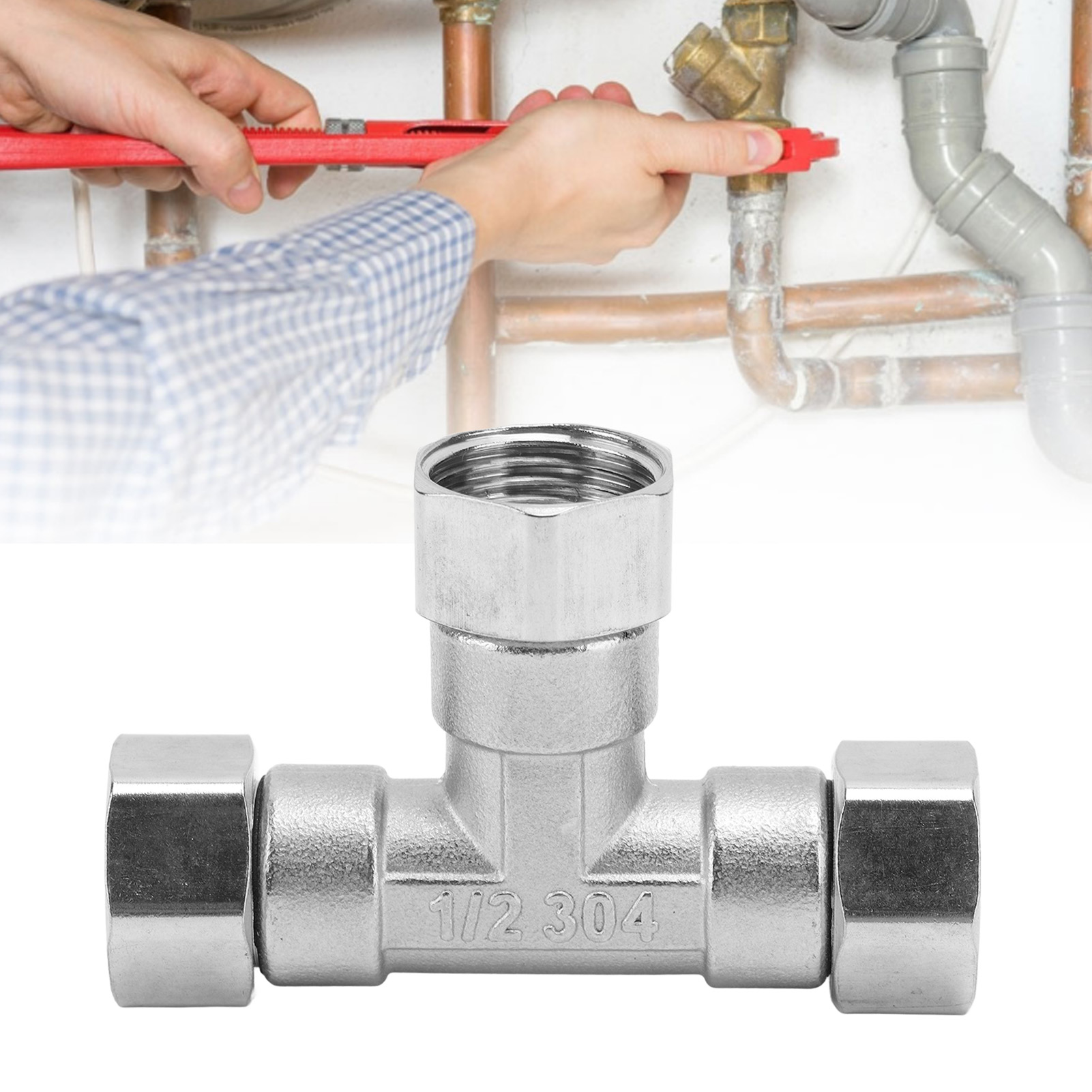 Rohrverbindungsstücke Aus Edelstahl 304, Gewindeverbinder, Adapter, 4-seitige Rohrverbindungsstücke Mit Innengewinde