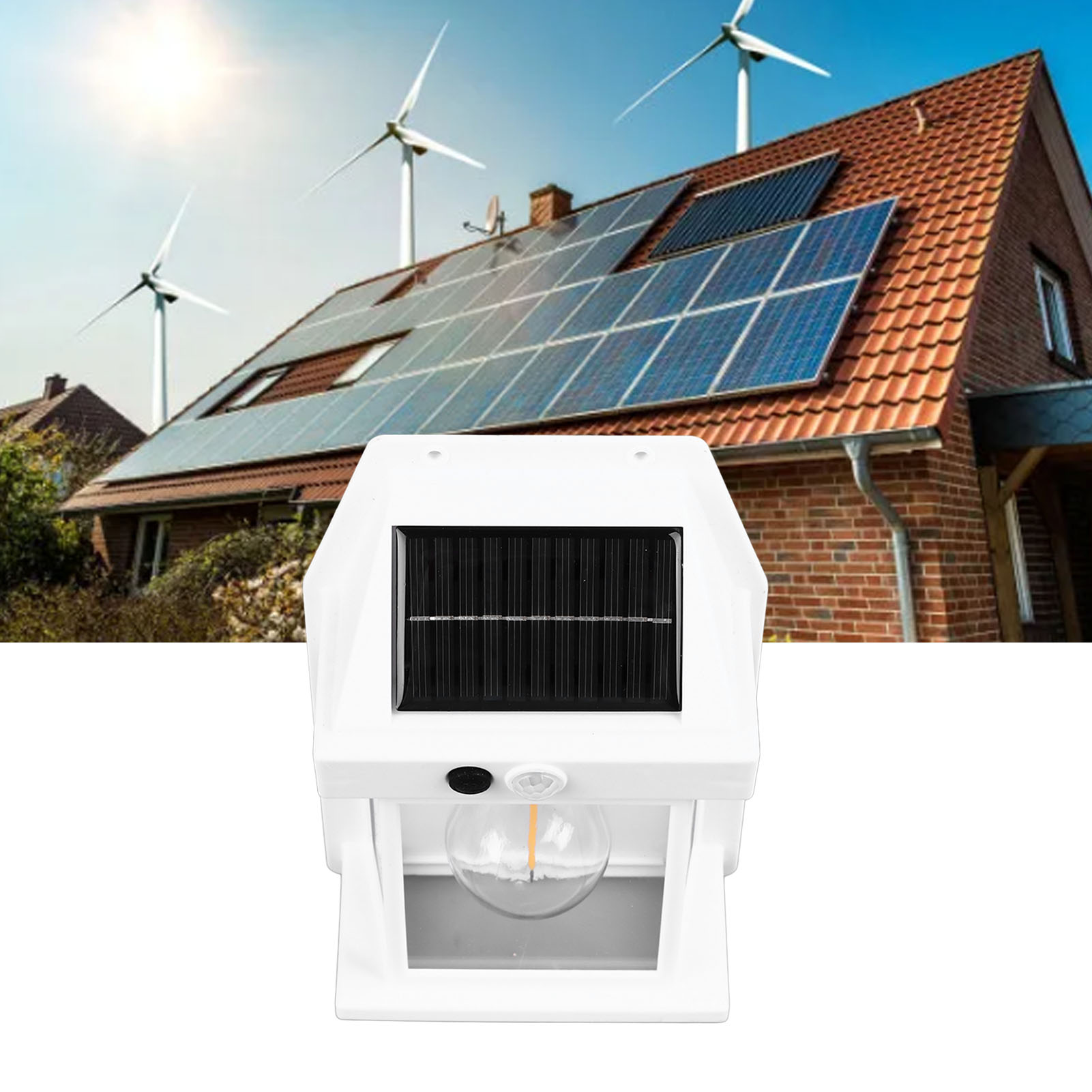Bk-888 Solar-außenleuchte Mit Sensor, Wolframfaden, Warmweißes Licht