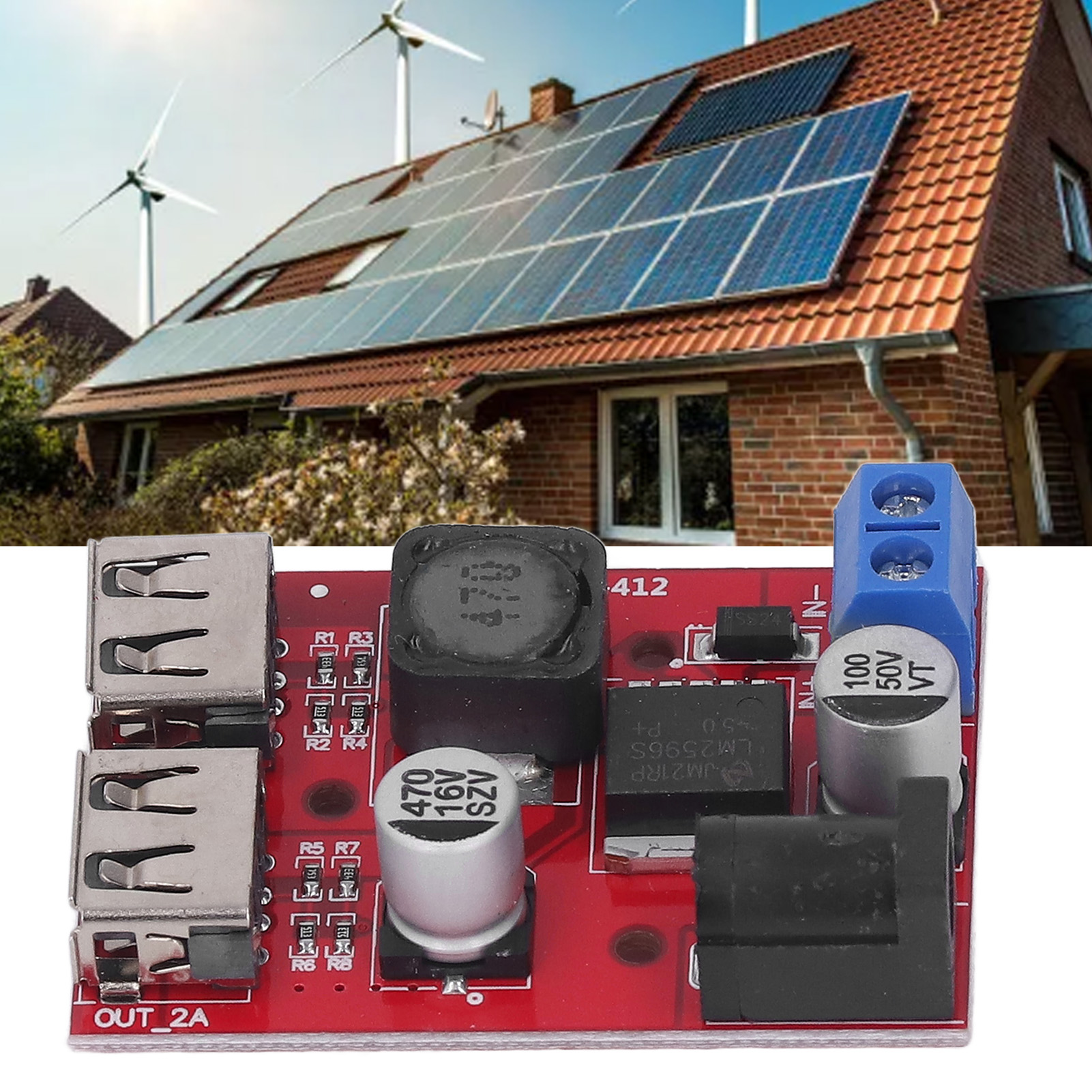 Dc6v-30v Auf 5v Solarspannungsregler, Usb-solarspannungsabwärtsplatine