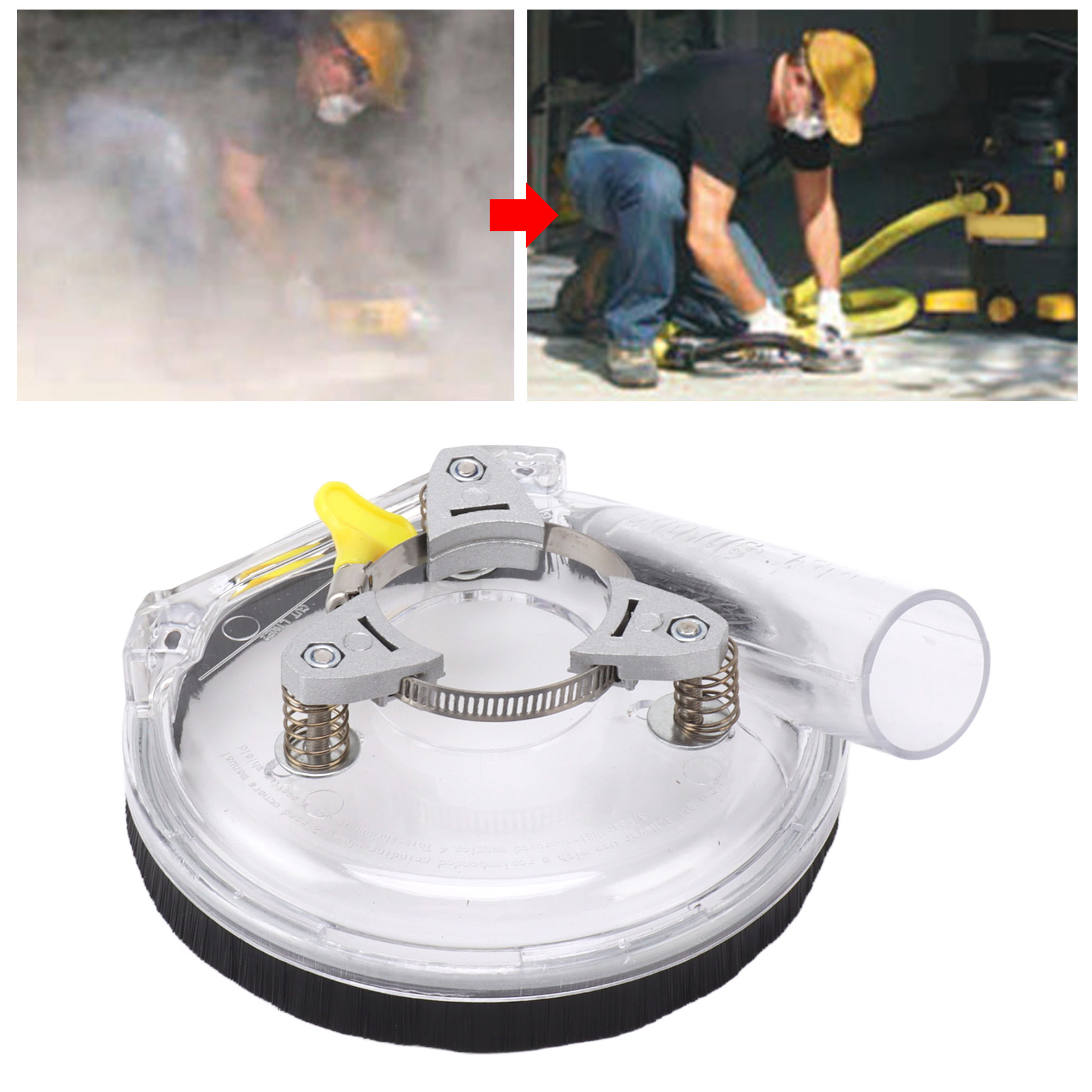 Staubschutzhaube Für Winkelschleifer, Staubabsaughaube, Staubfreies Arbeiten, Die Staubschutzhaube Kann An Einen Staubsauger Angeschlossen Werden, Staubfreier Winkelschleifer.