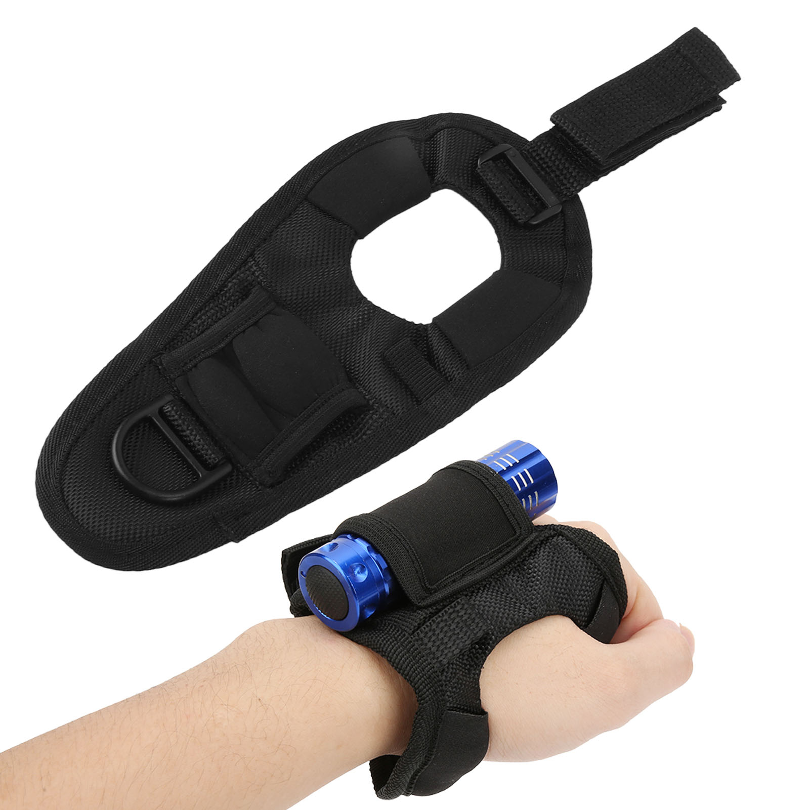 Nylonarmband Für Tauchlampen, Handgelenkschlaufe Mit Klettverschluss, Verstellbare Passform, Kompatibel Mit Lampen Von 20 Bis 38 Mm Durchmesser.