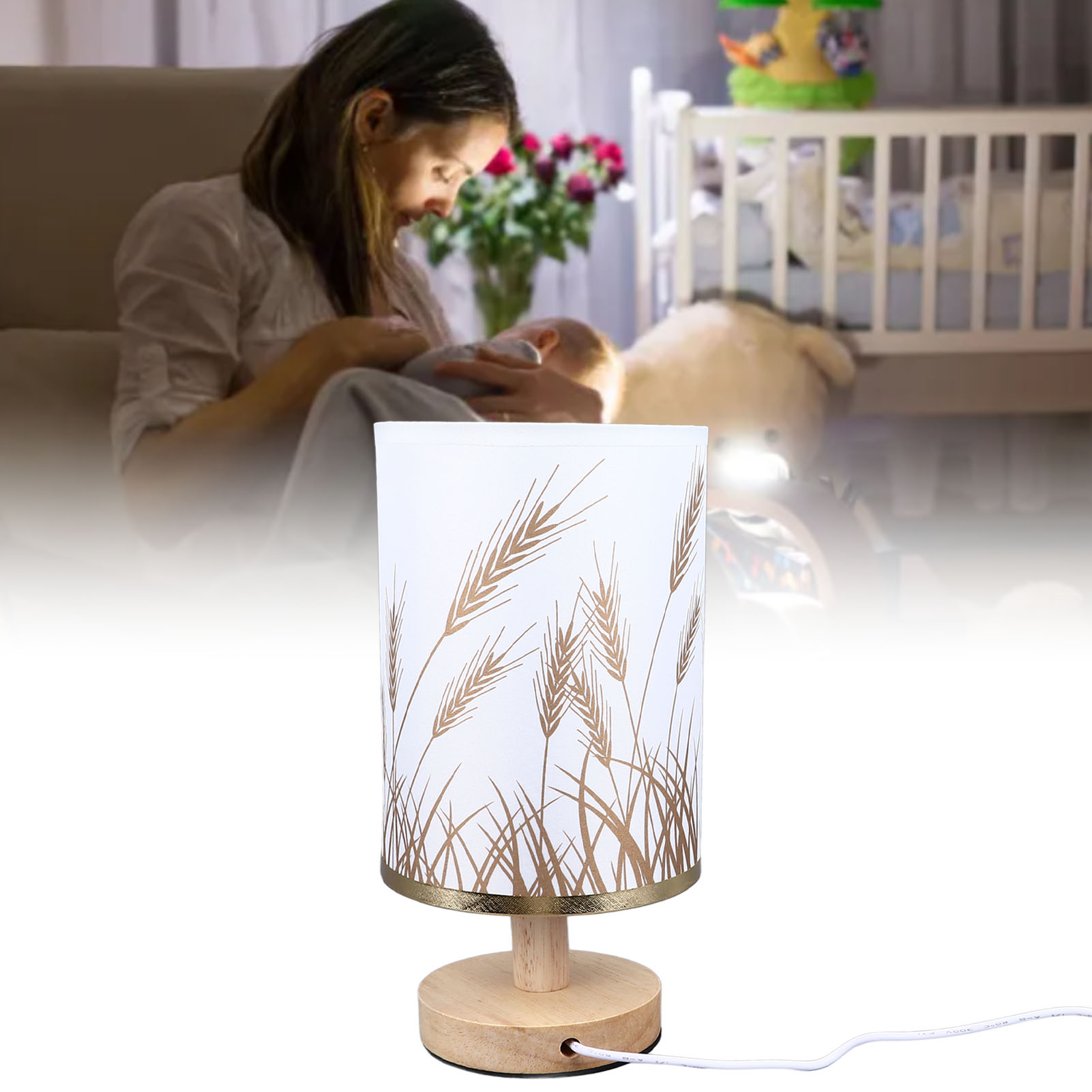 Usb-tischleuchte Mit Einstellbarer Helligkeit + Led-lichtquelle, Dekorative Nachttischlampe Fürs Schlafzimmer, Kreatives Led-nachtlicht, Warm Gedimmtes Licht, Augenschonend, Kleine Energiesparlampe.