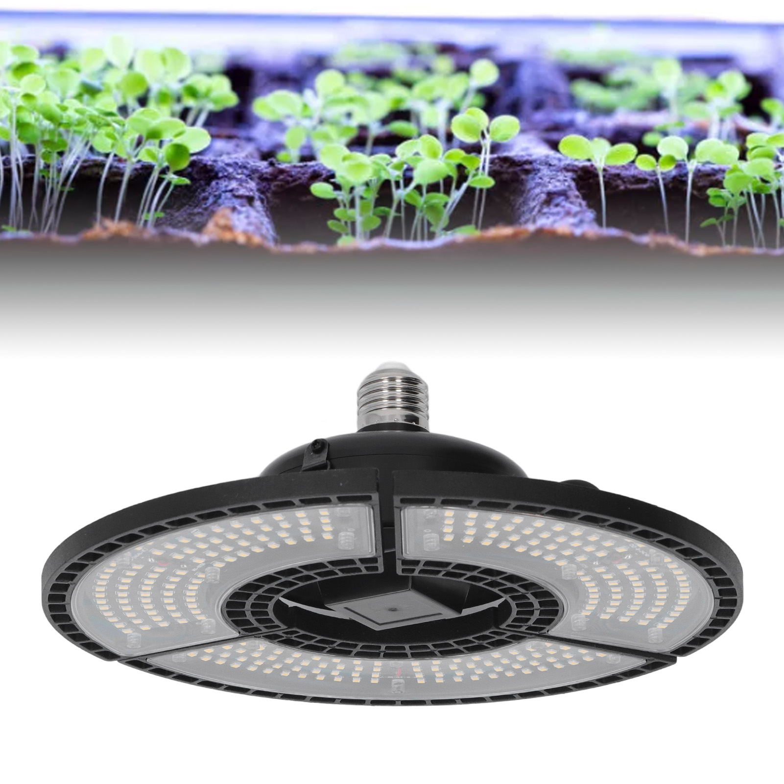Vollspektrum-pflanzenlampe, Wasserdicht, Faltbar, Ideal Für Die Anzucht Von Sämlingen, E26-sockel, 100–277 V