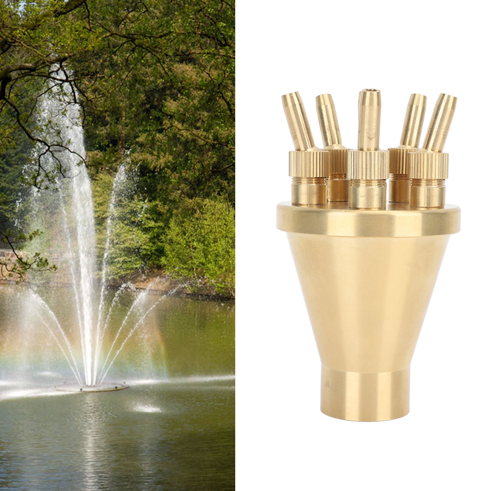 Vollkupfer-direktstrahldüse, Mittig Montiert, Omnidirektional, Verstellbar, Für Springbrunnen, G1-springbrunnen-design