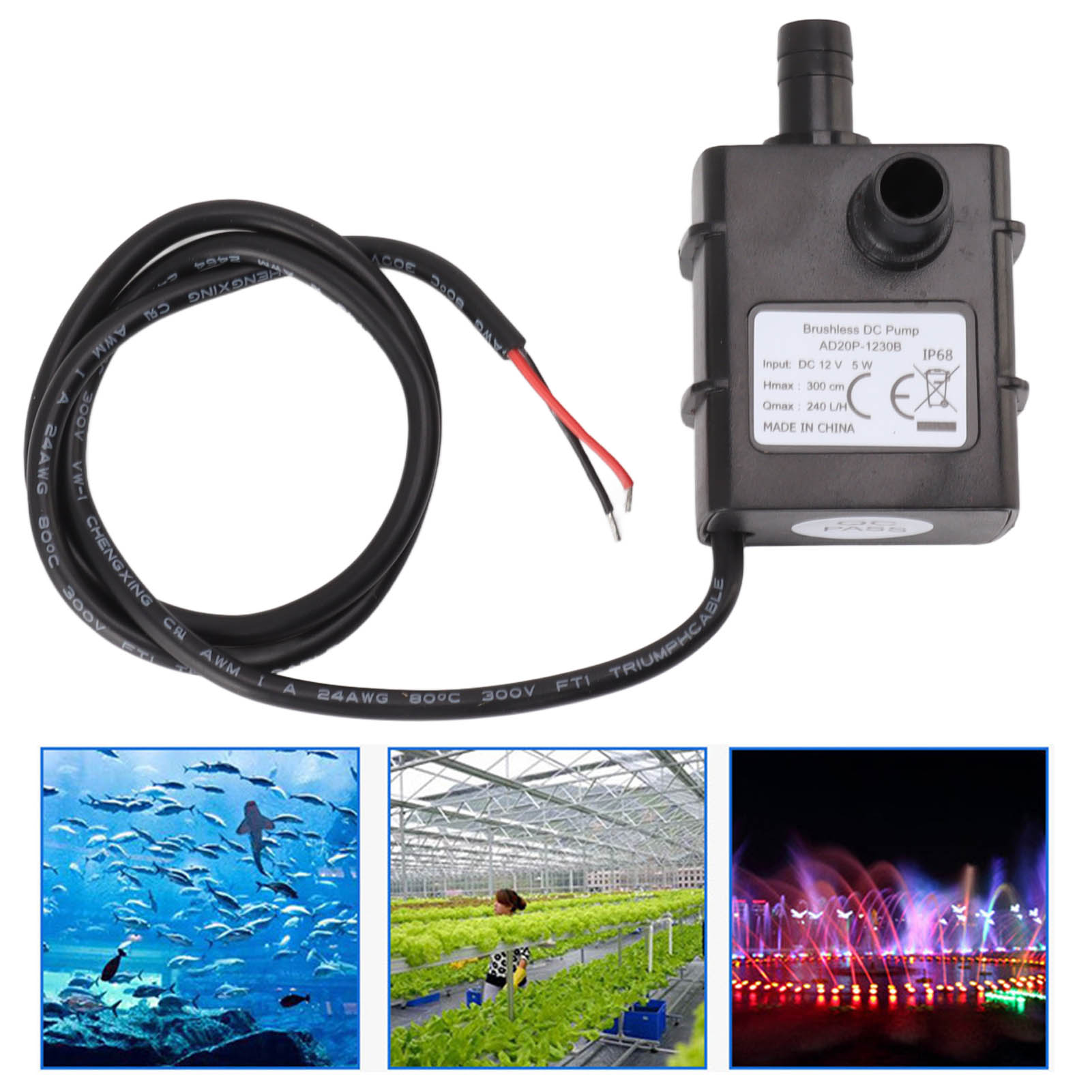Bürstenlose Wasserpumpe Dc 1230b, Wassergekühlte Tauchpumpe Für Die Selbstmontage, Langlebige Miniatur-kreiselpumpe, 12 V