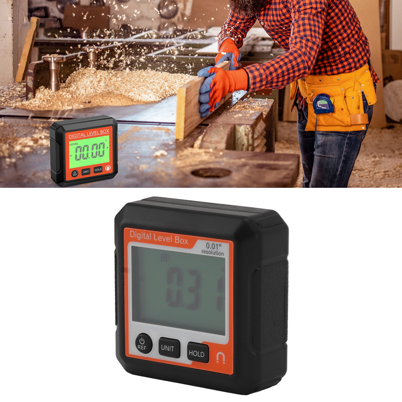 Digitaler Elektronischer Winkelmesser, Neigungsmesser, Wasserwaage, Winkelmessgerät, Mini-magnetneigungsmesser, Winkelmessgerät, Rot Und Weiß.